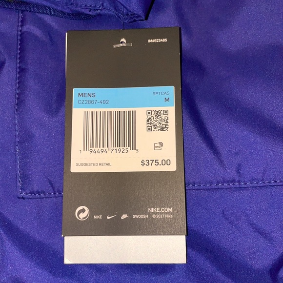 NWT Nike Sportswear Synthetic-Fill Hypershield Parka Blue Jacket - Picture 2 of 7